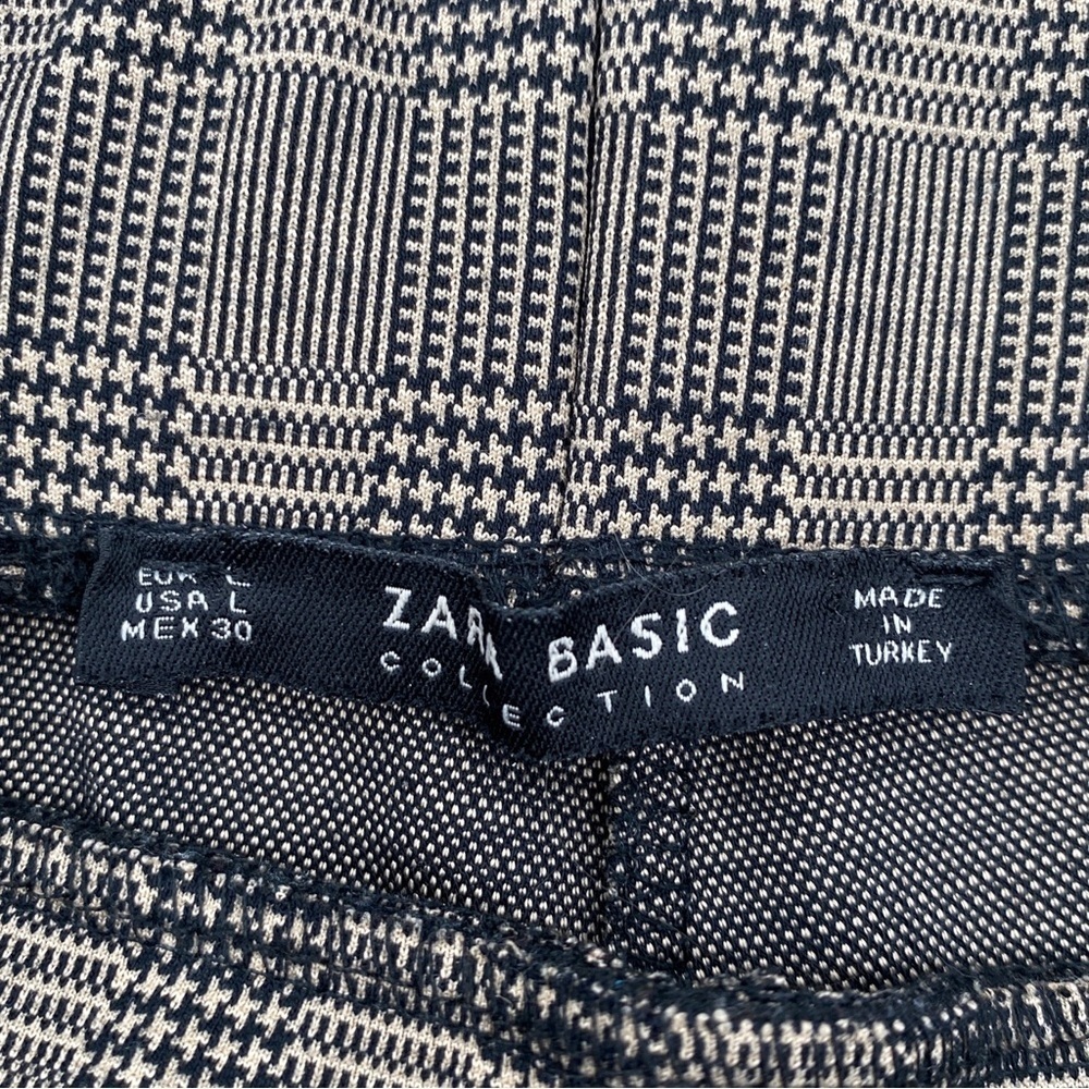 Zara Houndstooth Stretch Pants Basic Collection S… - image 4